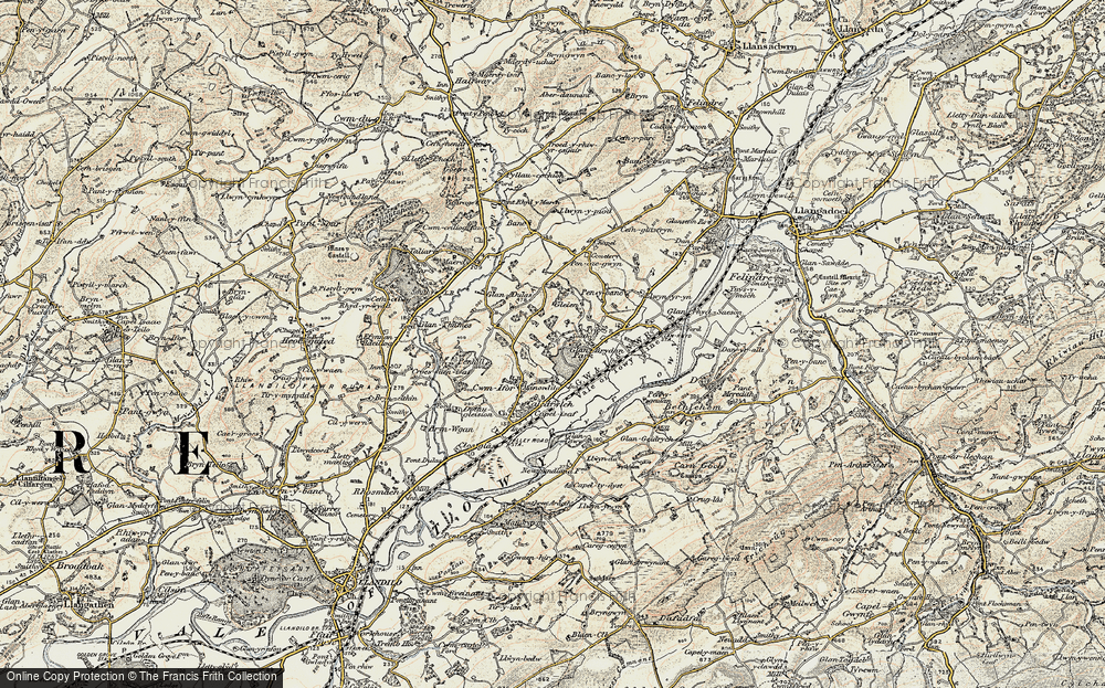 Old Map of Manordeilo, 1900-1901 in 1900-1901
