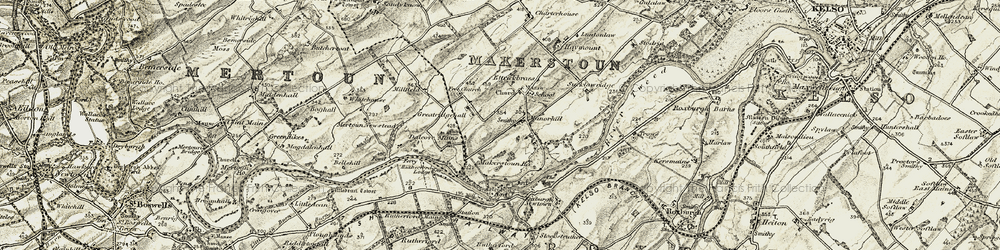 Old map of Manorhill in 1901-1904
