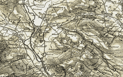 Old map of Barbuie Burn in 1904-1905