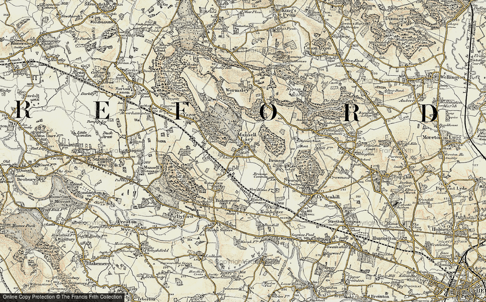 Old Map of Mansel Lacy, 1900-1901 in 1900-1901