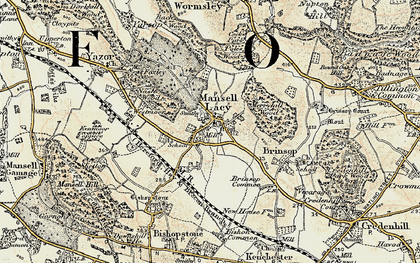 Old map of Mansel Lacy in 1900-1901