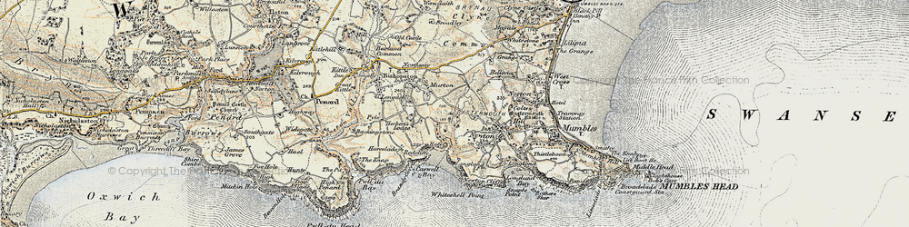 Old map of Manselfield in 1900-1901
