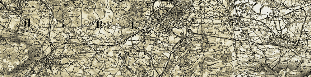 Old map of Mansewood in 1904-1905