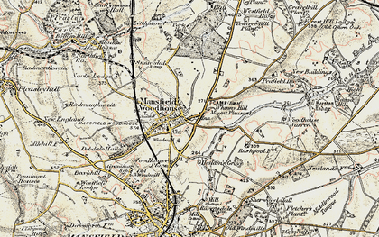 Old map of Mansfield Woodhouse in 1902-1903