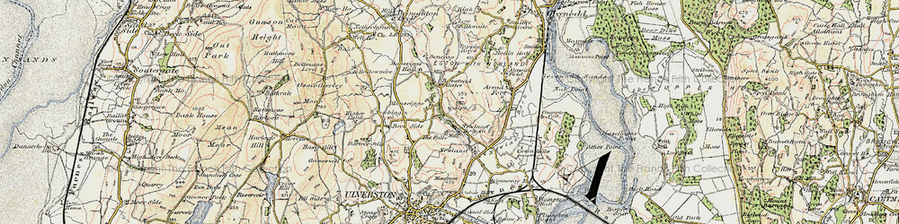 Old map of Bowstead Gates in 1903-1904