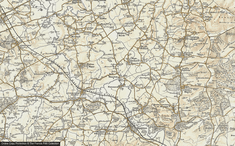 Old Map of Manston, 1897-1909 in 1897-1909