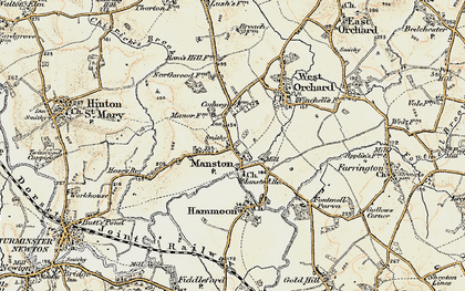 Old map of Manston in 1897-1909