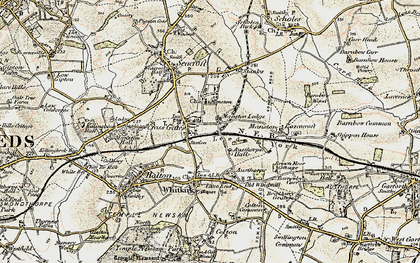 Old map of Manston in 1903-1904