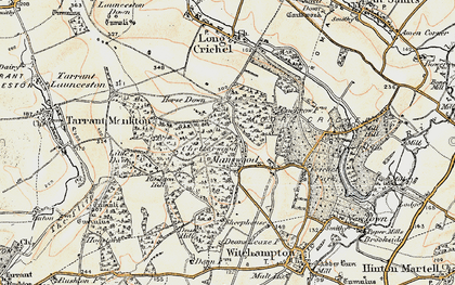 Old map of Manswood in 1897-1909