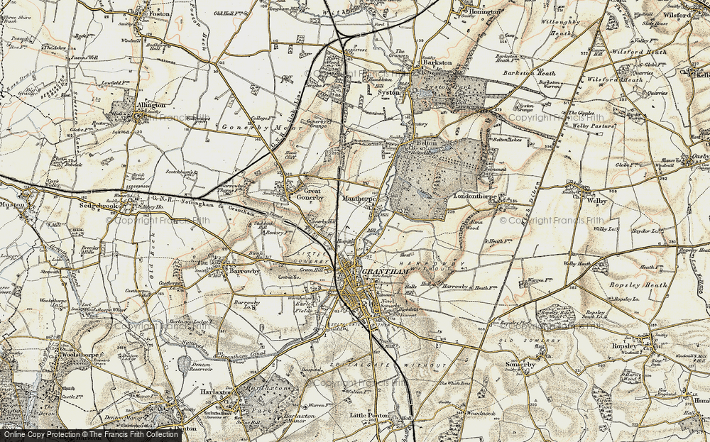 Old Map of Manthorpe, 1902-1903 in 1902-1903