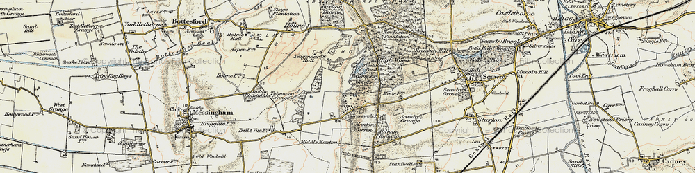 Old map of Manton Warren in 1903-1908