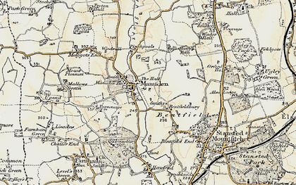 Old map of Manuden in 1898-1899