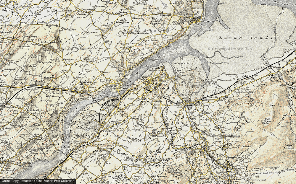 Old Maps Of Bangor Francis Frith   Map Of Bangor Rnc632226 