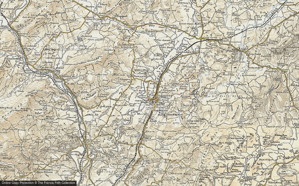 Map Of Llandrindod Wells Rnc758689 