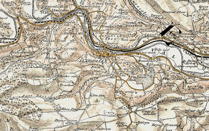 Map Of Llangollen Rnc758900 Index Map 