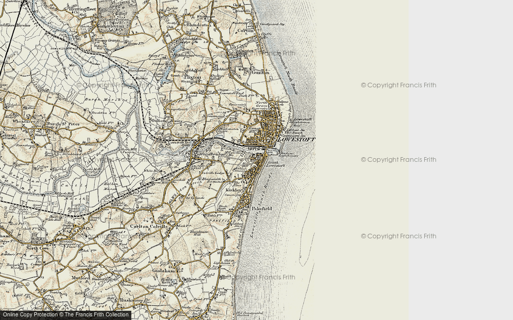 Old Maps Of Lowestoft Francis Frith   Map Of Lowestoft Rnc770021 