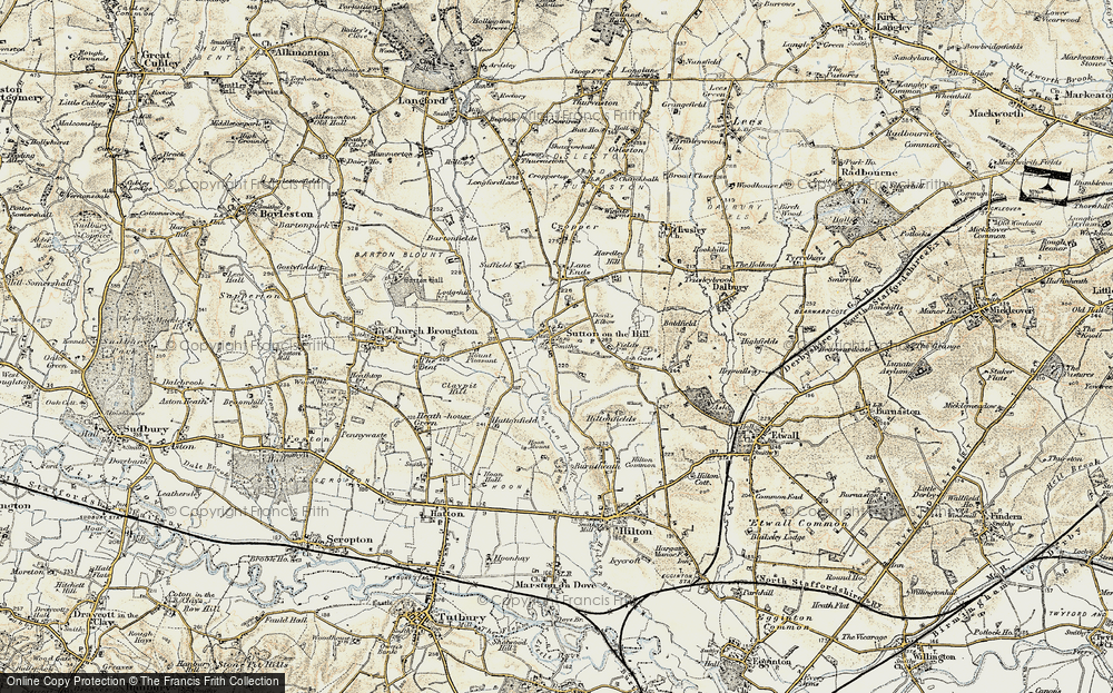 Old Maps Of Sutton On The Hill Francis Frith