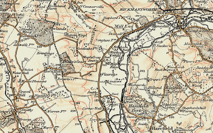 Old map of Maple Cross in 1897-1898
