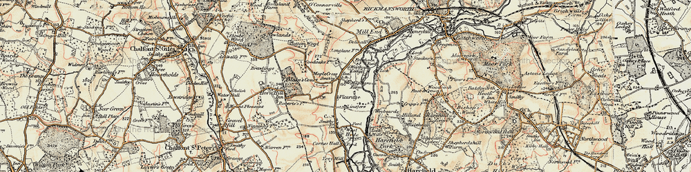 Old map of Maple Cross in 1897-1898
