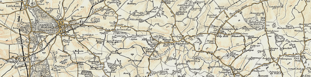 Old map of Maple End in 1898-1901