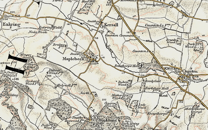 Old map of Maplebeck in 1902-1903