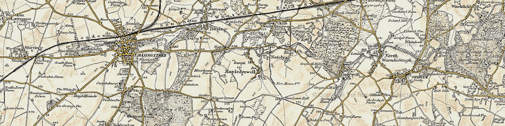 Old map of Mapledurwell in 1897-1900