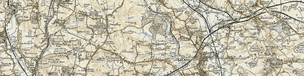 Old map of Mapperley in 1902-1903
