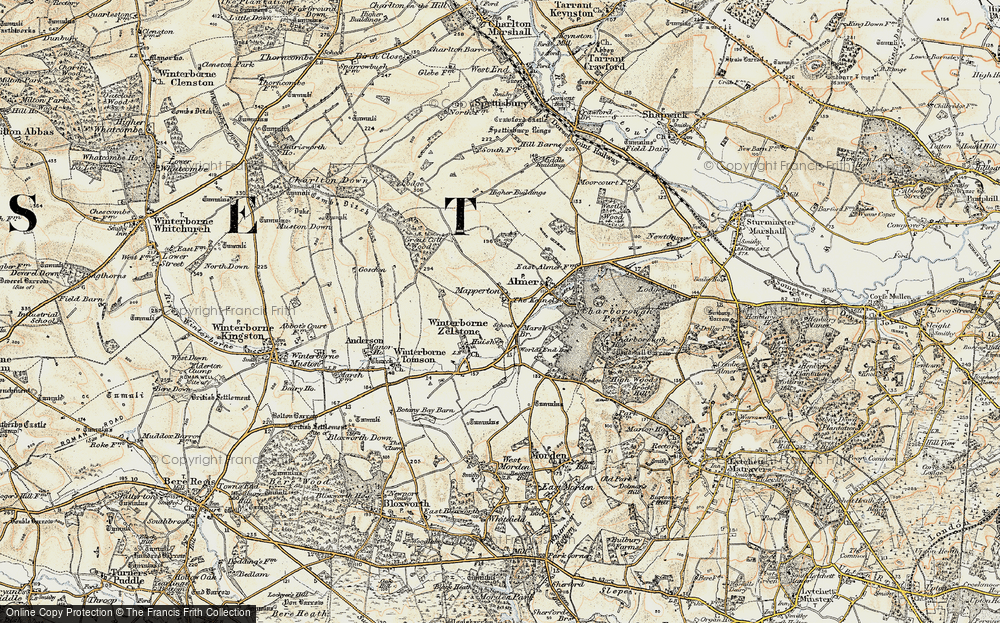Old Map of Mapperton, 1897-1909 in 1897-1909