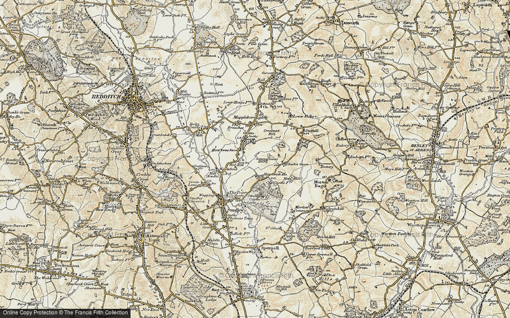 Old Map of Mappleborough Green, 1899-1902 in 1899-1902