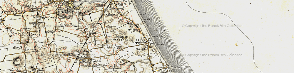 Old map of Mappleton in 1903-1908