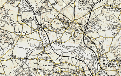 Old map of Mapplewell in 1903