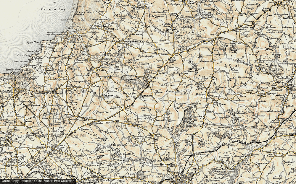 Old Map of Marazanvose, 1900 in 1900