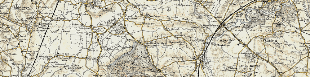 Old map of Marchamley Wood in 1902