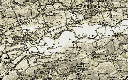 Old map of Woodrae in 1907-1908