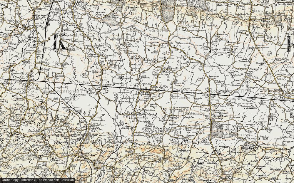 Old Map of Marden, 1897-1898 in 1897-1898
