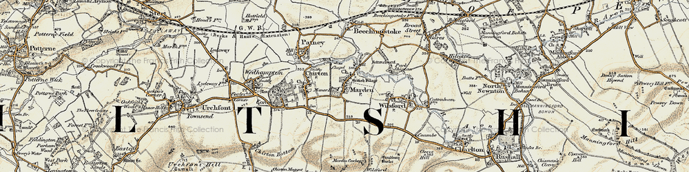 Old map of Marden in 1898-1899
