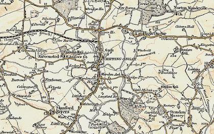 Old map of Marden Ash in 1898