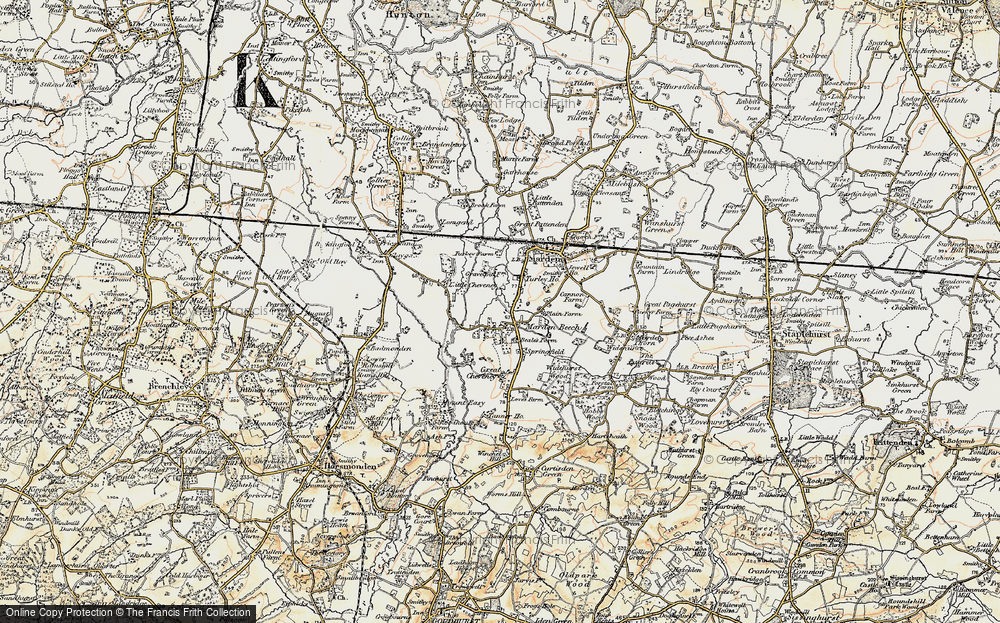 Old Map of Marden Beech, 1897-1898 in 1897-1898