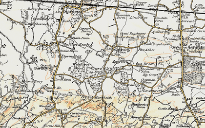 Old map of Widehurst in 1897-1898