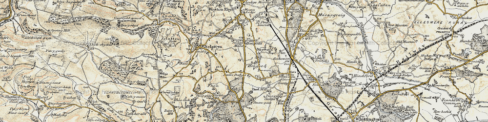 Old map of Mardy in 1902-1903