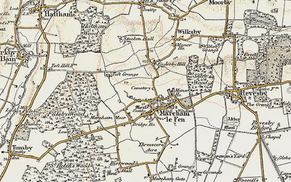 Old map of Mareham le Fen in 1902-1903
