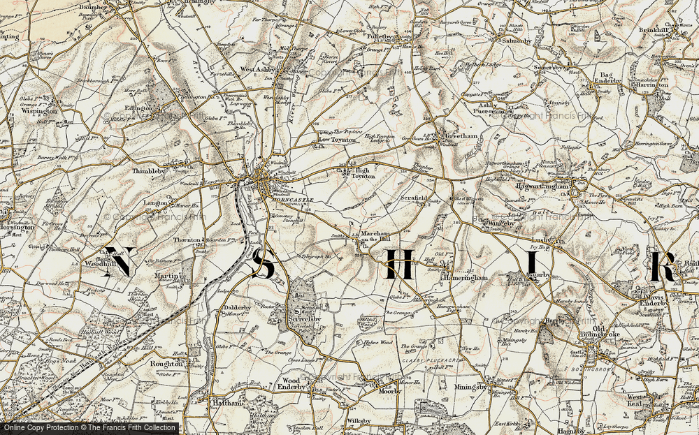 Old Map of Mareham on the Hill, 1902-1903 in 1902-1903