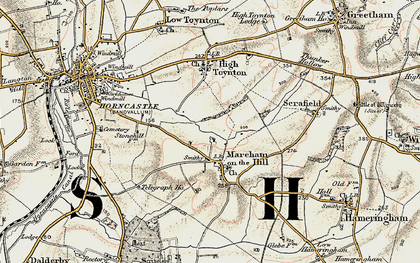 Old map of Mareham on the Hill in 1902-1903