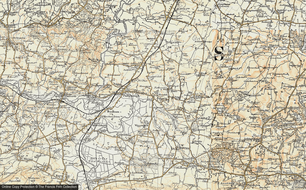 Old Map of Historic Map covering Lickfold in 1897-1900