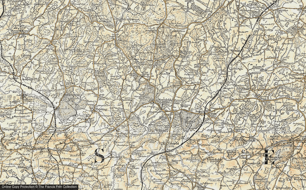 Old Map of Maresfield, 1898 in 1898