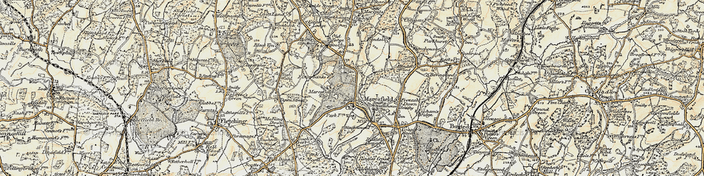 Old map of Maresfield in 1898