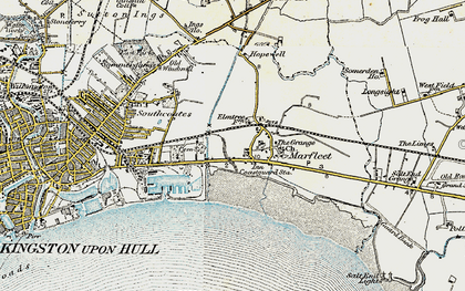 Old map of Marfleet in 1903-1908