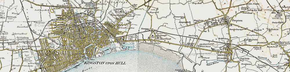 Old map of Marfleet in 1903-1908