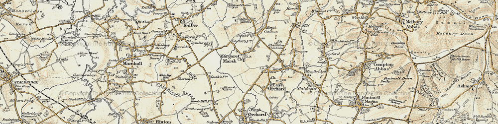 Old map of Margaret Marsh in 1897-1909