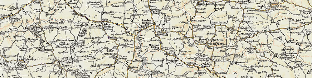 Old map of Margaret Roding in 1898